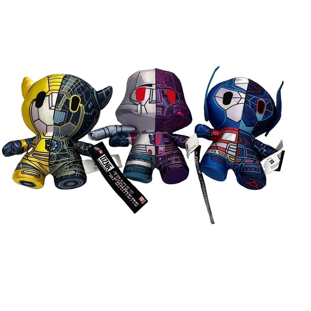 DZNR YuMe 7.5" Plush Transformers: OPTIMIUS, Bumblebee & MEGATROn(5-b32)